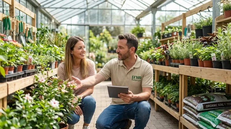 ייעוץ מקצועי בחנות גינון מורגן